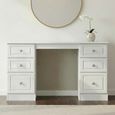 Pembroke White Gloss 6 Drawer Double Dressing Table