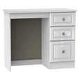 Pembroke White Gloss 3 Drawer Single Dressing Table