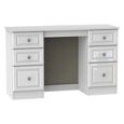 Pembroke White Gloss 6 Drawer Double Dressing Table
