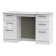 Knightsbridge Dressing Table - Double - 6 Drawer - White Gloss