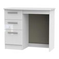 Knightsbridge Dressing Table - Single - 3 Drawer - White Gloss