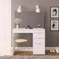 Clearance - Ava Single Dressing Table - 5 Drawer - White - FSS16474