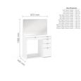 Clearance - Ava Single Dressing Table - 5 Drawer - White - FSS16474