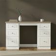 Vienna Dressing Table - 6 Drawer - Double - Porcelain
