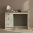 Warwick Dressing Table - 3 Drawer - Single - Cream and Oak