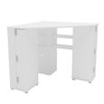 Olivia Corner Dressing Table - 2 Door - White