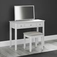 Clearance - Hampstead Dressing Table Set - 3 Drawer - White - FSS16980