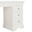 Paisley Dressing Table - 3 Drawer - White Painted