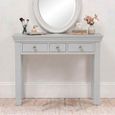 Paisley Dressing Table - 3 Drawer - Grey Painted