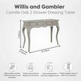 Camille Dressing Table - 2 Drawer - Grey Oak