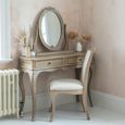Camille Dressing Table - 2 Drawer - Grey Oak