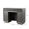 Amelie Dressing Table - 7 Drawer - Smoke Grey