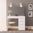 Ava Single Dressing Table - 5 Drawer - White