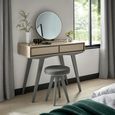 Brunel Scandi Oak & Dark Grey Dressing Table - 1 Drawer