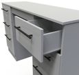 Beverley Grey 6 Drawer Double Dressing Table