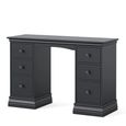 Bordeaux Double Dressing Table - 6 Drawer - Charcoal
