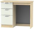 Camden Gloss Cashmere and Oak Effect 3 Drawer Single Dressing Table