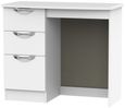 Camden White Matt 3 Drawer Single Dressing Table