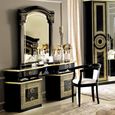 Aida Dressing Table - Double Pedestal - Black and Gold