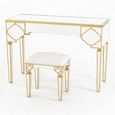 Casablanca Mirrored Gold Trim Dressing Table