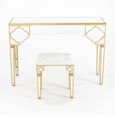 Casablanca Mirrored Gold Trim Dressing Table