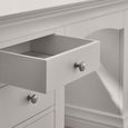 Clermont Double Dressing Table - 6 Drawer - Soft Grey