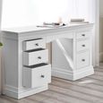 Clermont Double Dressing Table - 6 Drawer - White