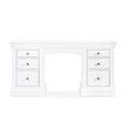 Clermont Double Dressing Table - 6 Drawer - White