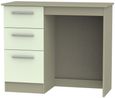 Contrast Cream and Mushroom 3 Drawer Single Dressing Table