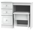 Crystal White 3 Drawer Single Dressing Table