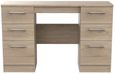 Devon Oak Effect 6 Drawer Double Dressing Table