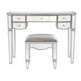 Elysee Dressing Table - 5 Drawer - Mirrored