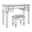 Elysee Dressing Table - 5 Drawer - Mirrored