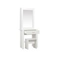Evelyn Sliding Mirror Dressing Table - 1 Drawer - White