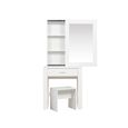 Evelyn Sliding Mirror Dressing Table - 1 Drawer - White