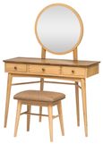 Grace Natural Oak 3 Drawer Dressing Table with Mirror