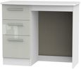 Knightsbridge Cashmere Gloss and White 3 Drawer Single Dressing Table