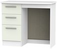 Knightsbridge Cashmere Matt and White 3 Drawer Single Dressing Table