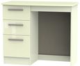 Knightsbridge Cream Gloss 3 Drawer Single Dressing Table