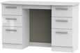 Knightsbridge White Gloss 6 Drawer Double Dressing Table
