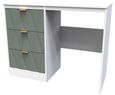 Las Vegas White and Green 3 Drawer Single Dressing Table