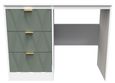 Las Vegas White and Green 3 Drawer Single Dressing Table