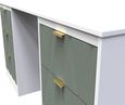 Las Vegas White and Green 6 Drawer Double Dressing Table