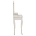 Loire Dressing Table - 4 Drawer - White with Mirror