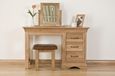 Lyon Oak Single Pedestal Dressing Table