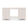 Maine Dressing Table - 6 Drawer - Double - White