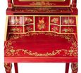 Meerut Red Floral Design Dressing Table with Mirror