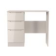 Milan Cashmere Gloss 3 Drawer Single Dressing Table