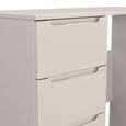 Milan Cashmere Gloss 3 Drawer Single Dressing Table