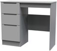 Milan Grey 3 Drawer Single Dressing Table